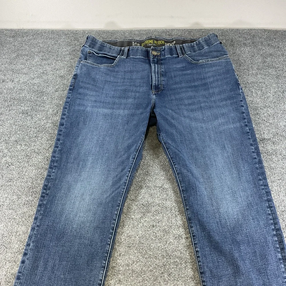 Lee Extreme Motion MVP Jeans Men's 44x29 Straight Stretch Blue Denim Pants